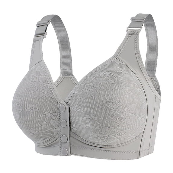 Fewfanhot Women's Plus Size Front Closure Nursing Bra, Mesh Bra with Adjustable Straps, Soft Padded Maternity Bra Wireless Comfort Breathable & Supportive Sports Bra