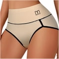 thumbnail image 1 of Fewfanhot Women's Plus Size High-Waisted Tummy Control Butt Lifting Full Coverage Seamless Tri-Cut Briefs, Stretchy Comfy Underwear, S-2XL, 1 of 4