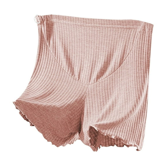 Fewfanhot Women's Plus Size Ice Silk Lounge Shorts - Adjustable Buckle Maternity-Friendly Design, Thin Loose Sleep Pants