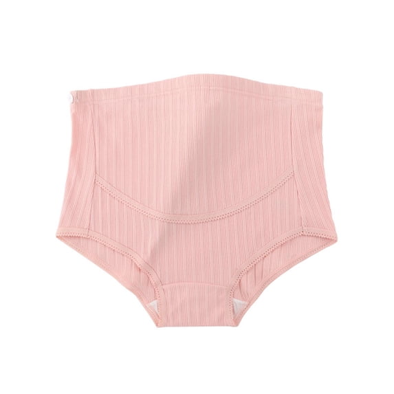 Fewfanhot Women's Plus Size Maternity High-Waisted Belly Support Briefs, Solid Color Cotton Stretchy Comfy Underwear for Pregnancy & Postpartum