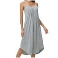 thumbnail image 1 of Fewfanhot Women's Plus Size Summer Spaghetti Strap Nightgown, Flowy Slip Sleep Dress Lightweight Comfortable Loungewear, 1 of 4