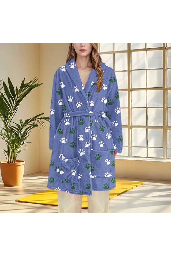 Fewfanhot Women's Plush Robe - Cloudlike Softness Comfort, Spa Nights & Mornings Cozy Self-Care at Home