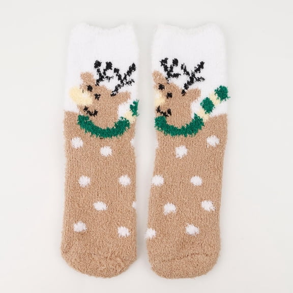 Fewfanhot Women's Plush Socks - Fuzzy Wool Blend Thick for Holiday Seasons and Christmas Birthday Gift Giving