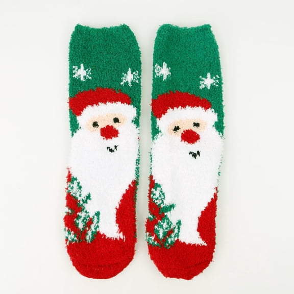 Fewfanhot Women's Plush Socks - Fuzzy Wool Blend Thick for Holiday Seasons and Christmas Birthday Gift Giving