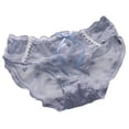 thumbnail image 1 of Fewfanhot Women's Printed Lace Mesh Thong Panties, Sheer Cotton Breathable Lingerie with Cute Bow Accent Low-Rise Briefs for Romantic Occasions, 1 of 3