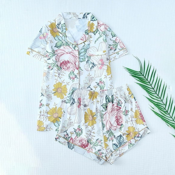 Fewfanhot Women's Seasonal Sleepwear Ensemble - Warm Fleece Pajama Set Featuring Classic Long Sleeve Design for Chilly Evenings