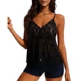 thumbnail image 1 of Fewfanhot Women's Sequin & Bead Embellished Deep V-Neck Camisole, Sparkling Sleeveless Dressy Tank Top for Parties and Evening, 1 of 8