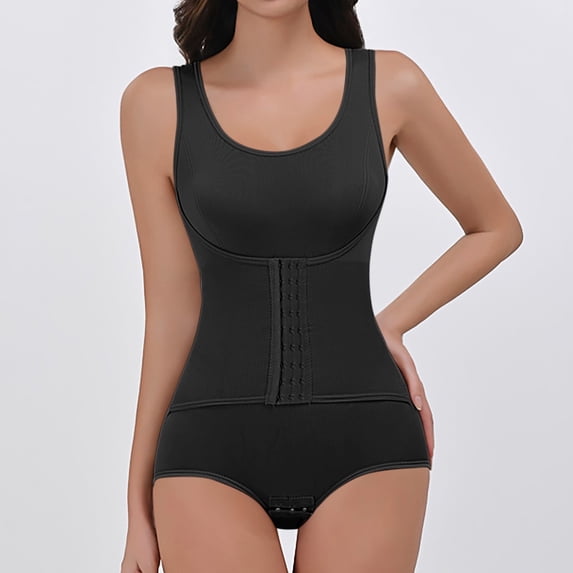 Fewfanhot Women's Shapewear Bodysuit Tummy Control Body Shaper Padded Bra Seamless Smooth & Comfy Waist Body Suit