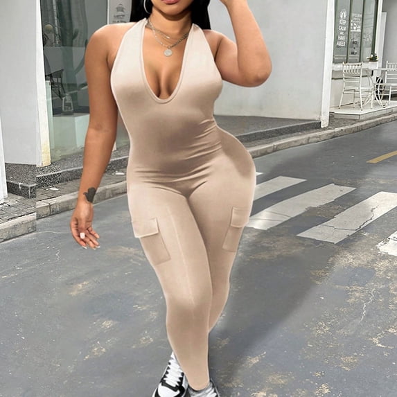 Fewfanhot Women's Shapewear Bodysuit Tummy Control Body Shaper V-Neck Seamless Padded Bra Smooth & Comfy Waist Body Jumpsuit