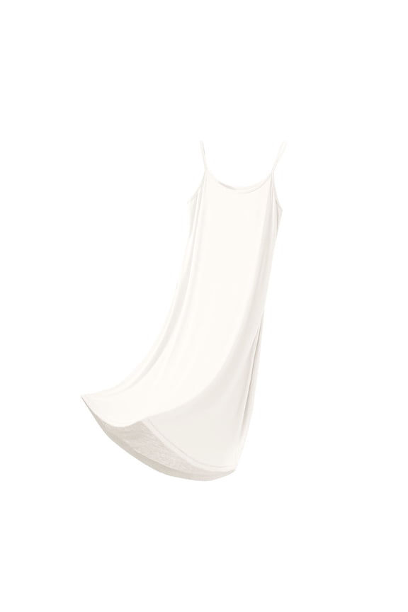 Women's Sleeveless Modal Camisole Nightgown with Built-in Bra, Slip Sleep Dress Supportive and Comfortable Nightwear