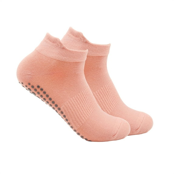 Fewfanhot Women's Slipper Socks & Ankle Socks - Solid Color Cozy Knit Holiday Designs with Non-Slip Soles for Home Indoor and Outdoor