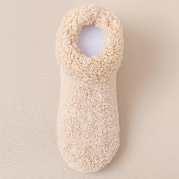 Fewfanhot Women's Slipper Socks - Winter Warm Fleece Lined Cozy Soft Fuzzy Non-Slip Design for Indoor Comfort Wear