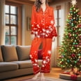 thumbnail image 1 of Fewfanhot Women's Soft Fleece Loungewear Set - Warm Long Sleeve Sleepwear Top and Pajama Pants with Pockets for Christmas Holiday Cold Weather, 1 of 7