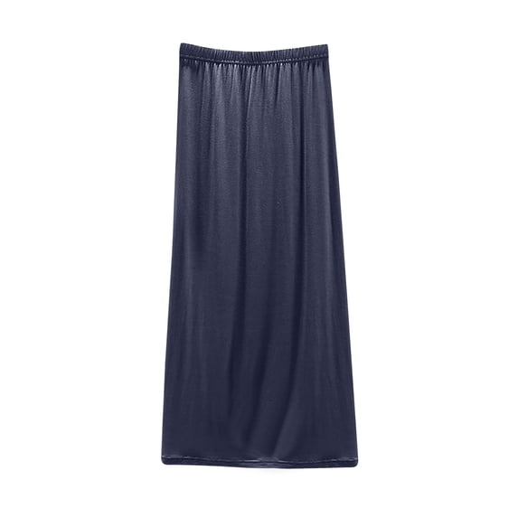 Fewfanhot Women's Soft Modal Midi Skirt, Comfortable A-Line Lounge Skirt, Lightweight and Stretchy Knit Skirt
