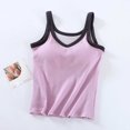 thumbnail image 1 of Fewfanhot Women's Solid Lounge Camisole - Crisscross Backless Built-in Bra Design, Sleeveless Breathable Homewear Pjm, 1 of 9