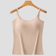 thumbnail image 1 of Fewfanhot Women's Solid Modal Lounge Cami - Adjustable Strap Padded Design, Breathable Daliy Wear Pjm, 1 of 5