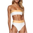 thumbnail image 1 of Fewfanhot Women's Strapless Two-Piece Bikini Set, Bandeau Top with Removable Padding and High Waist Bottom Swimming Beach Wear, 1 of 9