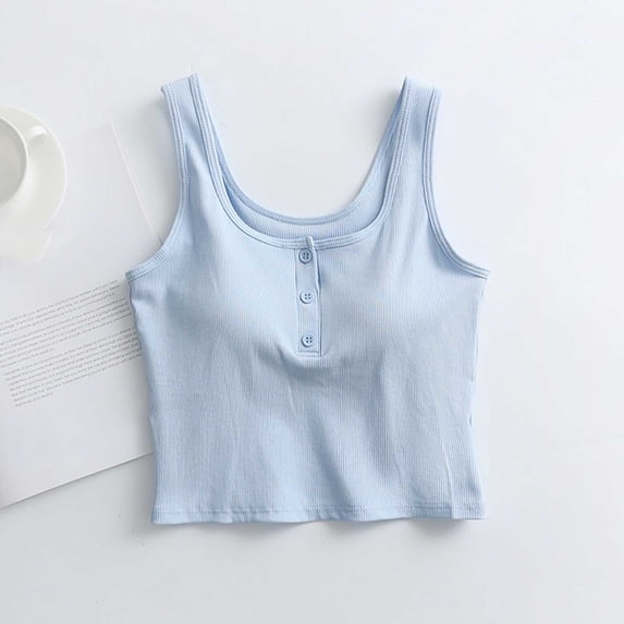 Fewfanhot Women's Summer Solid Color Sleep Camisole - Padded Sling with Lace Trim, Fashion Backless Design Soft Tank Top Nightwear