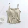 thumbnail image 1 of Fewfanhot Women's Summer Solid Color Sleep Camisole - Padded Sling with Lace Trim, Fashion Backless Design Soft Tank Top Nightwear, 1 of 5