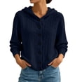 thumbnail image 1 of Fewfanhot Women's Sweaters Cable Knit Round Neck Button Open Front Long Sleeve Trendy Sweater Coat Clothes, 1 of 5