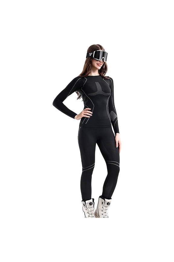 Women's Thermal Base Layer Top - Breathable Sweat-Wicking Compressive Design, Soft Underwear for Winter Warmth & Active Lifestyles