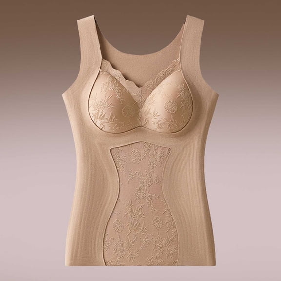 Fewfanhot Women's Thermal Tank Top with Removable Padding and Fleece Lining for Adjustable Warmth and Cozy Winter