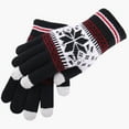 thumbnail image 1 of Fewfanhot Women's Thermal Touchscreen Gloves with Snowflake - Stretch Knit Winter Design with Insulated Lining for Cold Weather Protection, 1 of 4