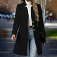 thumbnail image 1 of Fewfanhot Women's Tops Long Wool Coat for Women Fall Winter Trench Coat Trendy Jackets, 1 of 9
