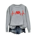 thumbnail image 1 of Fewfanhot Women's Tops, Tees & Blouses Funny Valentine's Shirts T-Shirts Long Sleebe Crew Neck Love Heart Graphic Tee Tops, 1 of 4