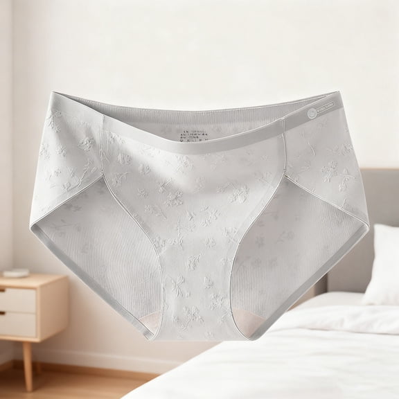 Fewfanhot Women's Ventilate Underwear Solid Color Soft Fabric Regular & Plus Size Comfortable Briefs Breathable Underpants