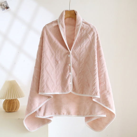 Fewfanhot Women's Winter Print Flannel Shawl Blanket Wrap Generous Size for Cozy Evenings and Comfort Home Wear