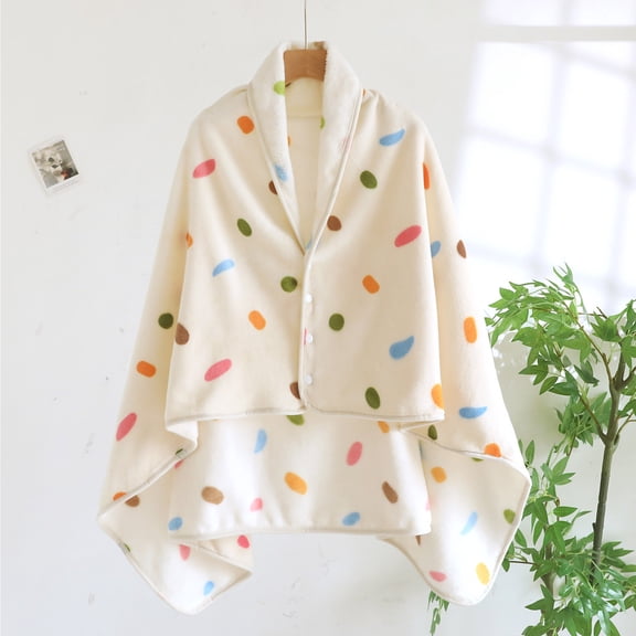 Fewfanhot Women's Winter Print Flannel Shawl Blanket Wrap Generous Size for Cozy Evenings and Comfort Home Wear