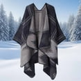 thumbnail image 1 of Fewfanhot Women's and Men Shawl Wrap Poncho Cape Cardigan Sweater Open Front for Cool Weather Outerwear Travel Blanket, 1 of 5