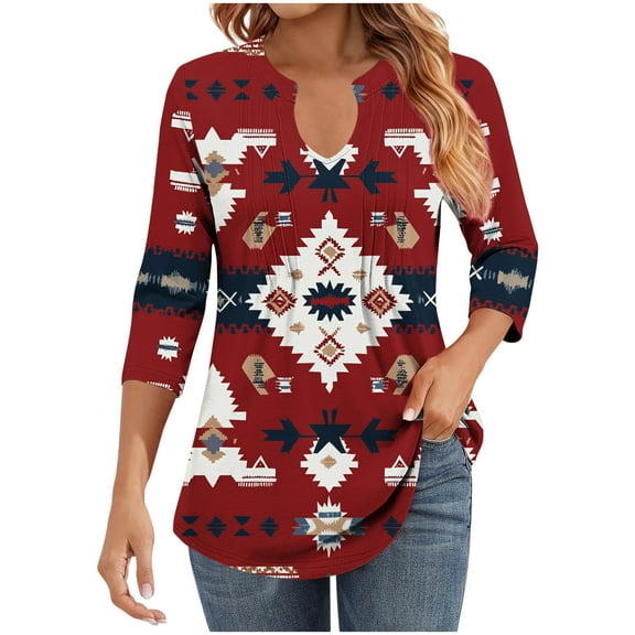 Fewfanhot Womens Blouses V Neck Shirts Pleated Business Casual Blouses Fall Loose Tunic Tops