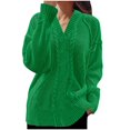 thumbnail image 1 of Fewfanhot Womens Cardigan Sweaters Fall Casual Long Sleeve Ribbed Knit Pullover V Neck Lightweight Pullover Sweater Top, 1 of 6