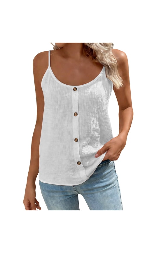 Womens Clothes Loose Flowy Camisole Top Summer Spaghetti Strap Tank Shirt Blouse for Casual Vacation