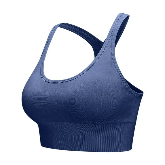 Fewfanhot Womens Criss-Cross Back Sports Bra Low Impact Shockproof Spaghetti Thin Strap Workout Yoga Top