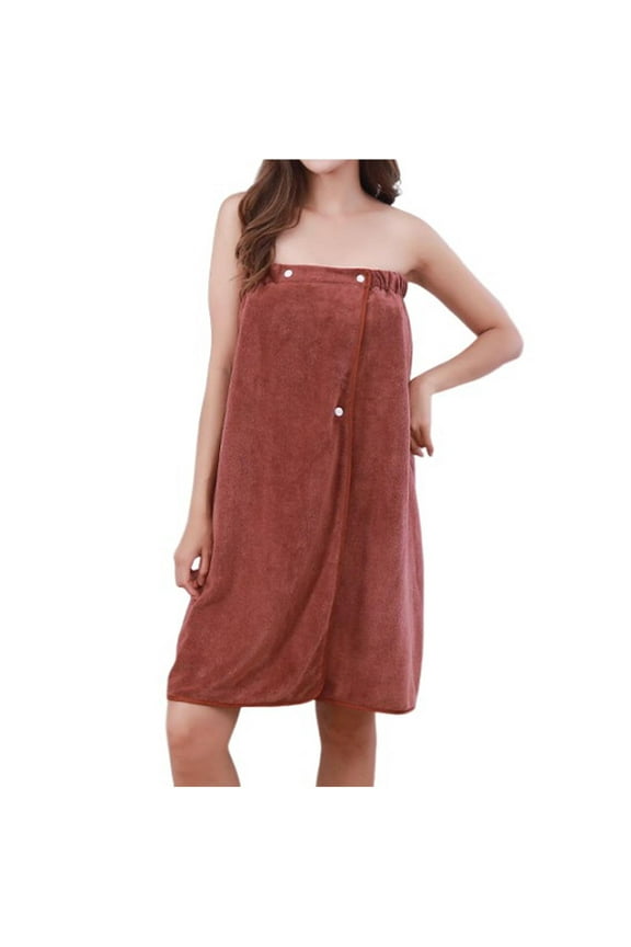 Fewfanhot Womens Elegant Flannel Strapless Robe - Solid Color Lightweight & Breathable, Sleeveless Pajamas Loungewear