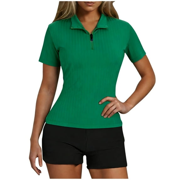 Fewfanhot Womens Fashion Trendy Casual Womens Golf Shirt Short Sleeve Tops