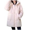 thumbnail image 1 of Fewfanhot Womens Jacket Thickened Winter Coat Hooded with Deep Pockets, Ladies Warm Winter Jacket, 1 of 7