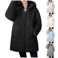 thumbnail image 1 of Fewfanhot Womens Jacket Thickened Winter Coat Hooded with Deep Pockets, Ladies Warm Winter Jacket, 1 of 8