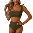 thumbnail image 1 of Fewfanhot Womens One Piece Swimsuits High Waisted Bikini Set 2 Piece Swimsuit Modest Cute Retro Bathing Suit, 1 of 5
