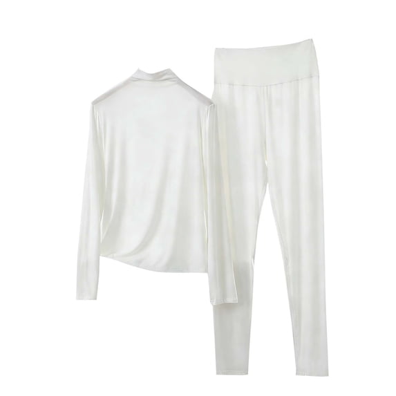 Fewfanhot Womens Pajamas Set Long Sleeve Sleepwear Loungewear Top and Pants 2 Piece Pjs Set