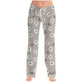 thumbnail image 1 of Fewfanhot Womens Pants Casual Lounge Pants Bow Printed Pajama Bottoms with Pockets Drawstring, 1 of 6