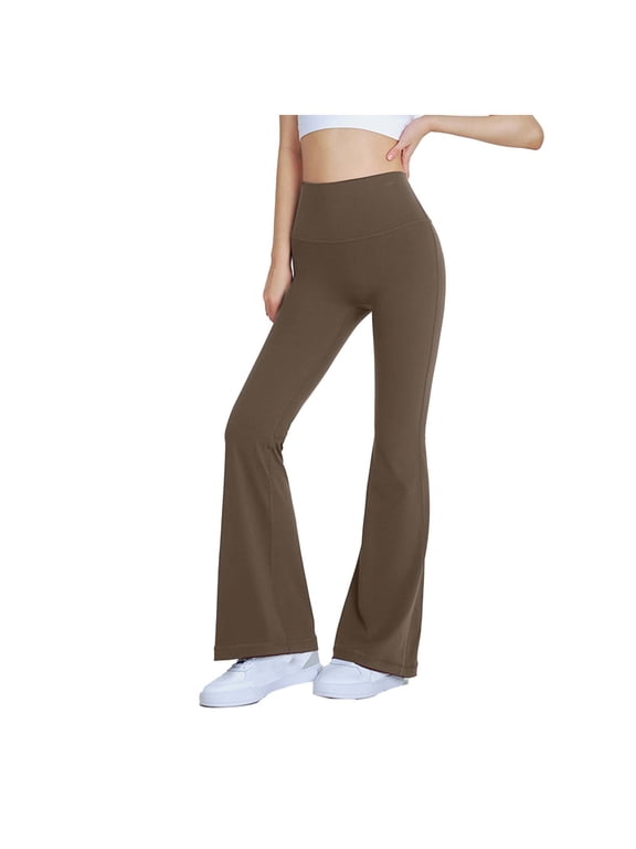 Womens Pants Leggings Flare Pants Cross High Waisted Yoga Bootcut Pants Full Length Bell Bottoms Legging