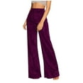 thumbnail image 1 of Fewfanhot Womens Pants Wide Leg Sparkle Sequin Pants Elastic High Waisted Bling Dance Pants, 1 of 9