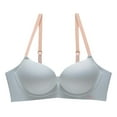 thumbnail image 1 of Fewfanhot Womens Seamless Wireless Bra Adjustable Front Closure Ultra Soft Nylon Sleep Yoga Underwire-Free Solid Colors Sizes S-XXL, 1 of 4