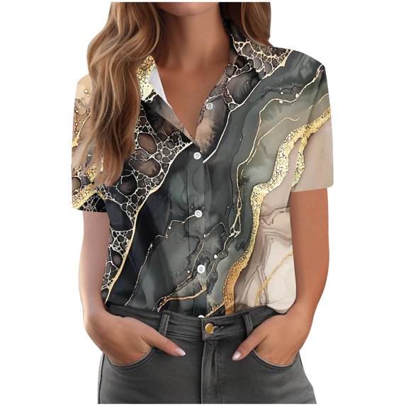 Fewfanhot Womens Shirts Button Down Shirt for Women Spring Summer Tops Long Sleeve Business Dressy Casual Blouses Collared Work Outfits Clothes