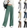 thumbnail image 1 of Fewfanhot Womens Sweatpants High Waist Fleece Lined Sweat Pants Leg Baggy Straight Athletic Pants with Pockets, 1 of 10