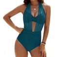 thumbnail image 1 of Fewfanhot Womens Swimsuits High Waisted Bikini Sets Tummy Control Swimsuits Modest Two Piece Mesh Cover Up Bathing Suit, 1 of 5